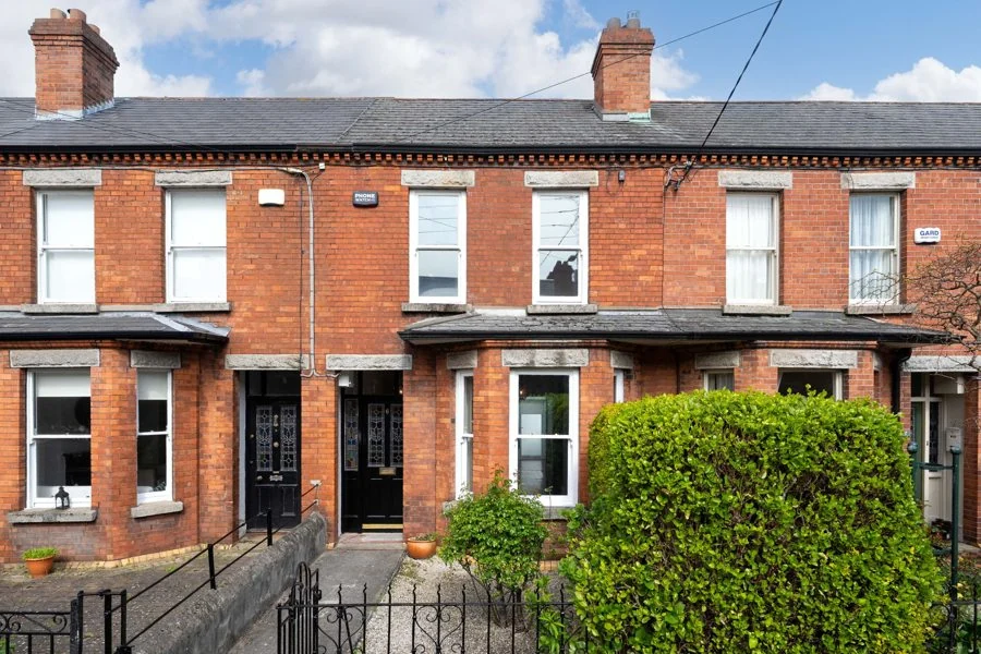 Traditional redbrick terrace at Brighton Gardens in Rathgar